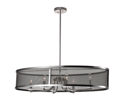 CWI Lighting Navah 6 Light Chandelier With Satin Nickel Finish Model: 1035P36-6-606