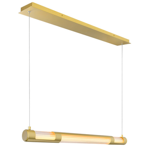 CWI Lighting Neva 36 Inch LED Integrated Satin Gold Mini Model: 1343P36-602-B