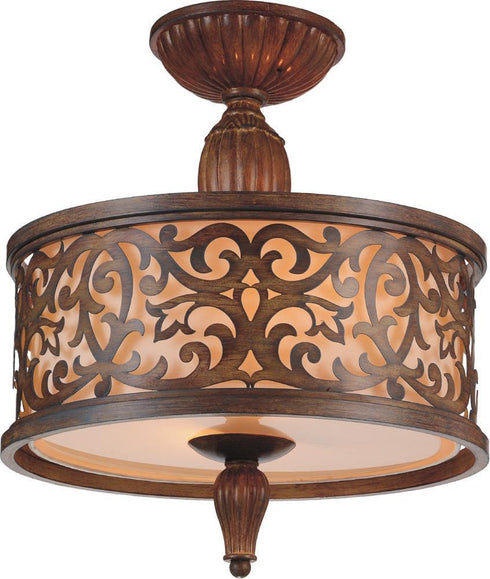 CWI Lighting Nicole 3 Light Drum Shade Flush Mount With Brushed Model: 9807C14-3-116