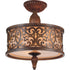 CWI Lighting Nicole 3 Light Drum Shade Flush Mount With Brushed Model: 9807C14-3-116