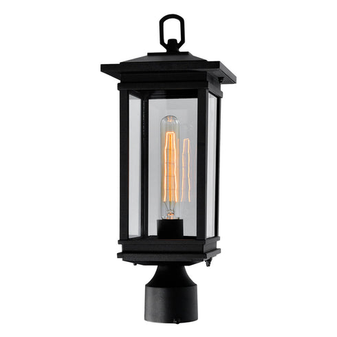 CWI Lighting Oakwood 1 Light Outdoor Black Lantern Head Model: 0422PT7-1-101