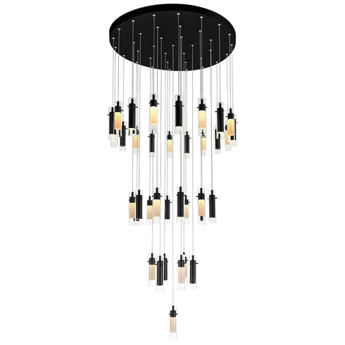 CWI Lighting Olinda LED Integrated Black Chandelier Model: 1606P33-37-101