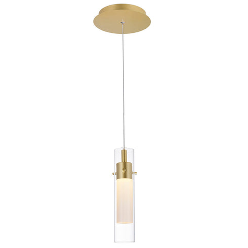 CWI Lighting Olinda LED Integrated Satin Gold Mini Pendant Model: 1606P5-1-602