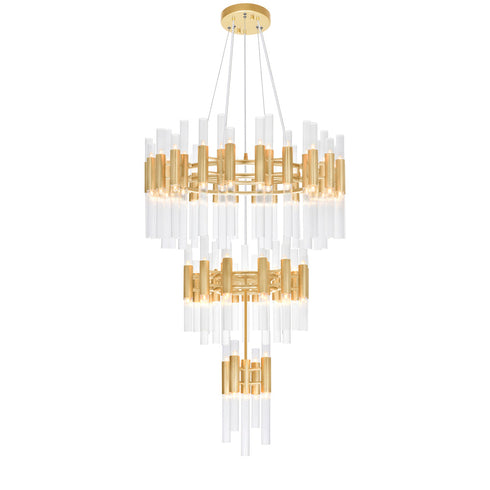CWI Lighting Orgue 123 Light Chandelier With Satin Gold Model: 1120P32-123-602