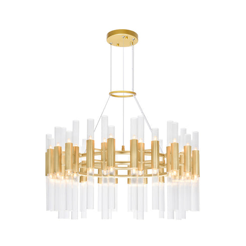 CWI Lighting Orgue 72 Light Chandelier With Satin Gold Model: 1120P32-72-602