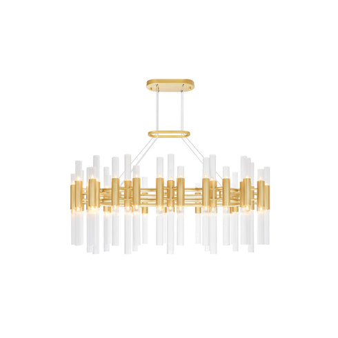 CWI Lighting Orgue 72 Light Chandelier With Satin Gold Model: 1120P39-72-602