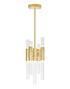 CWI Lighting Orgue 9 Light Mini Pendant With Brass Finish Model: 1120P8-9-602