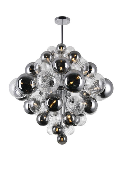 CWI Lighting Pallocino 27 Light Chandelier With Chrome Finish Model: 1205P36-27-601