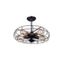 CWI Lighting Pamela 5 Light Flush Mount With Black Finish Model: 9606C19-5-101