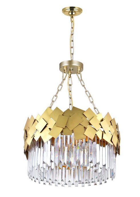 CWI Lighting Panache 6 Light Down Chandelier With Medallion Gold Model: 1100P24-6-169