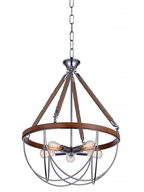 CWI Lighting Parana 5 Light Down Chandelier With Chrome Finish Model: 9965P24-5-601