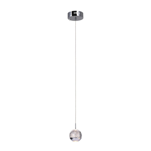 CWI Lighting Perrier 1 Light Down Mini Pendant With Chrome Finish Model: 5444P5C-R