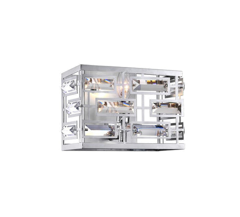 CWI Lighting Petia 1 Light Vanity Light With Chrome Finish Model: 9975W9-1-601