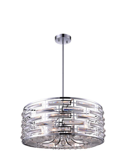 CWI Lighting Petia 8 Light Drum Shade Chandelier With Chrome Model: 9975P25-8-601