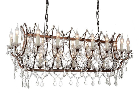 CWI Lighting Phraya 24 Light Up Chandelier With Light Brown Model: 9910P58-24-199