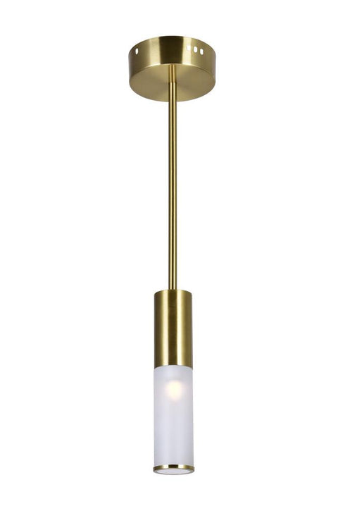 CWI Lighting Pipes 1 Light Mini Pendant With Brass Finish Model: 1221P5-1-625