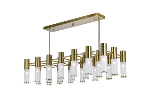 CWI Lighting Pipes 21 Light Islan Pool Table Chandelier With Model: 1221P38-21-625