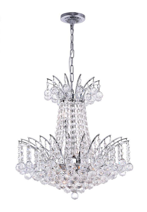 CWI Lighting Posh 11 Light Down Chandelier With Chrome Finish Model: 8010P20C