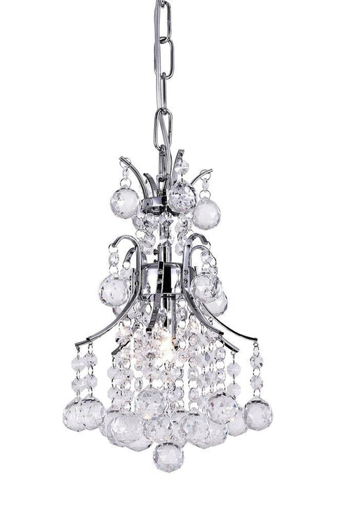 CWI Lighting Princess 1 Light Mini Chandelier With Chrome Finish Model: 8012P8C