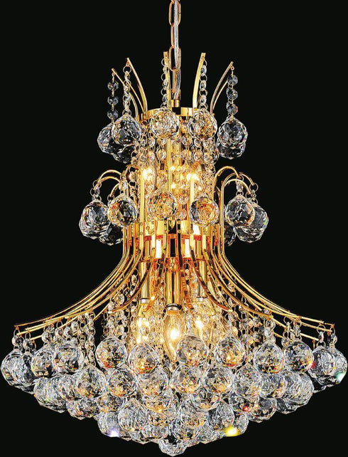 CWI Lighting Princess 10 Light Down Chandelier With Chrome Finish Model: 8012P24C