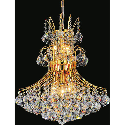 CWI Lighting Princess 10 Light Down Chandelier With Chrome Finish Model: 8012P24C