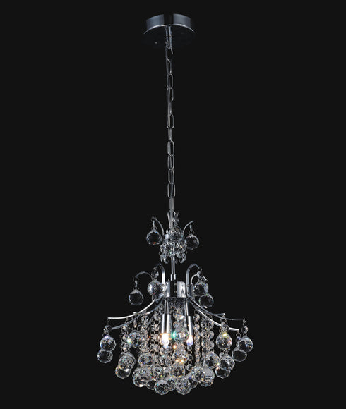 CWI Lighting Princess 3 Light Mini Chandelier With Chrome Finish Model: 8012P12C