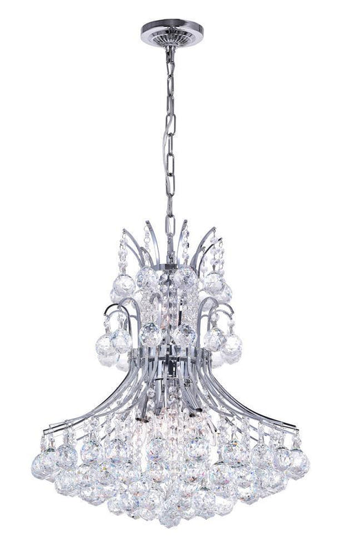 CWI Lighting Princess 8 Light Down Chandelier With Chrome Finish Model: 8012P20C