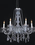 CWI Lighting Princeton 6 Light Down Chandelier With Chrome Finish Model: 8023P24C-6