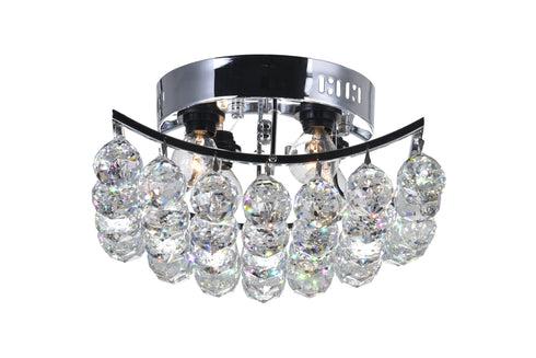 CWI Lighting Queen 4 Light Flush Mount With Chrome Finish Model: 8038C10C-S