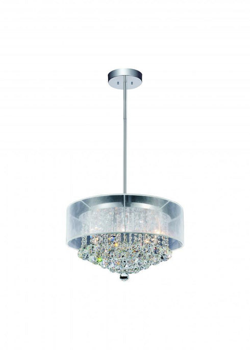 CWI Lighting Radiant 9 Light Drum Shade Chandelier With Chrome Model: 5062P20C (CLEAR + W)