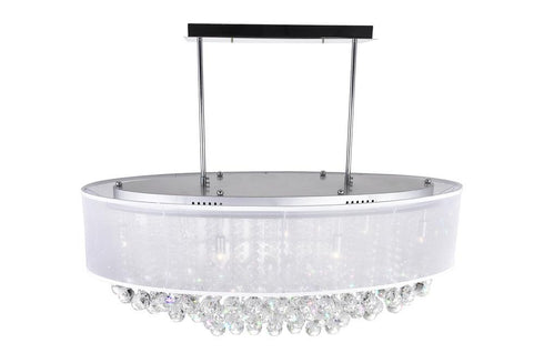 CWI Lighting Radiant 9 Light Drum Shade Chandelier With Chrome Model: 5063P36C (CLEAR+ W)