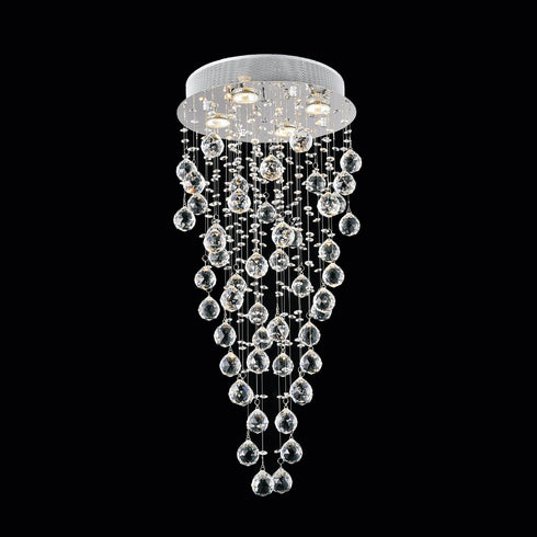 CWI Lighting Rain Drop 4 Light Flush Mount With Chrome Finish Model: 6601C14C