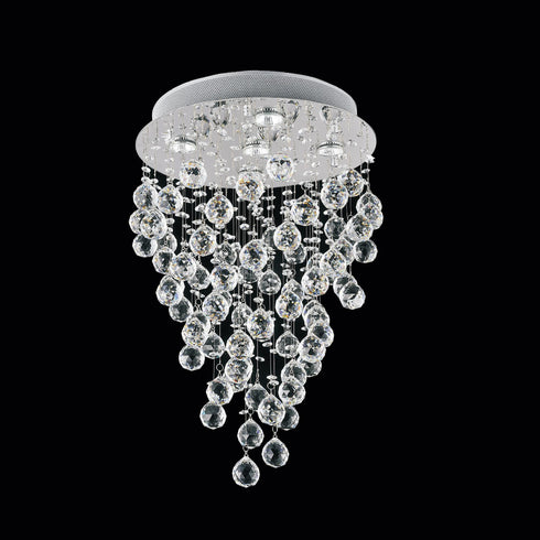 CWI Lighting Rain Drop 5 Light Flush Mount With Chrome Finish Model: 6601C16C