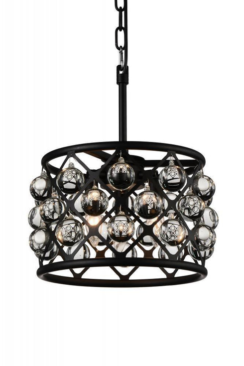 CWI Lighting Renous 3 Light Chandelier With Black Finish Model: 9862P12-3-101