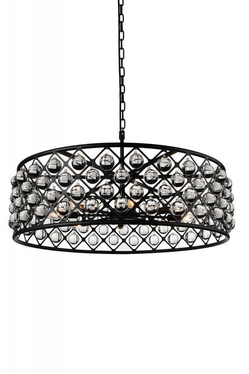 CWI Lighting Renous 8 Light Chandelier With Black Finish Model: 9862P32-8-101