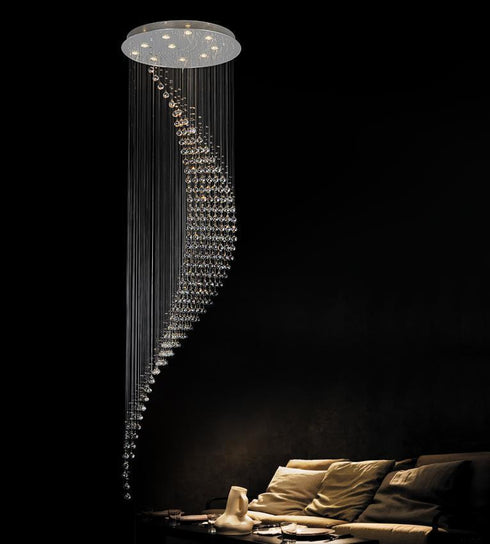 CWI Lighting Ribbon 10 Light Flush Mount With Chrome Finish Model: 6629C26C