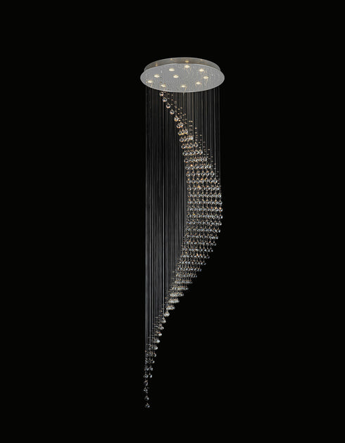 CWI Lighting Ribbon 8 Light Flush Mount With Chrome Finish Model: 6629C24C