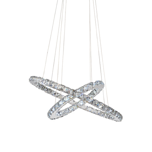 CWI Lighting Ring LED Chandelier With Chrome Finish Model: 5080P20ST-2R