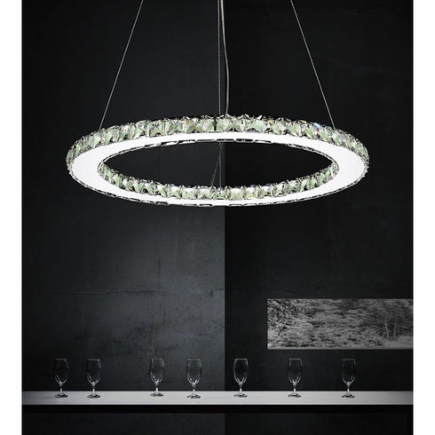 CWI Lighting Ring LED Chandelier With Chrome Finish Model: 5080P24ST-R