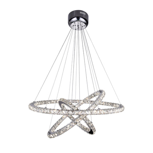 CWI Lighting Ring LED Chandelier With Chrome Finish Model: 5080P32ST-3R
