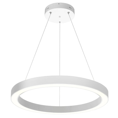 CWI Lighting Ringer 1 Tier LED Integrated White Chandelier Model: 1131P28-103