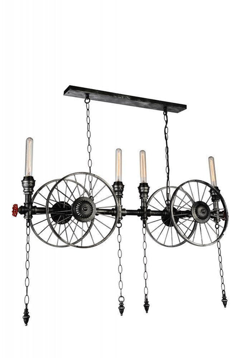 CWI Lighting Rio 4 Light Up Chandelier With Gray Finish Model: 9694P35-4-187
