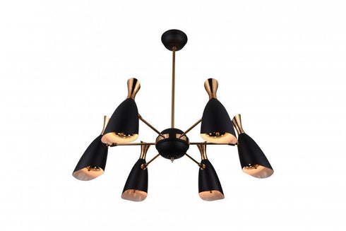 CWI Lighting Rolin 12 Light Down Chandelier With Matte Black & Model: 1016P43-6-129