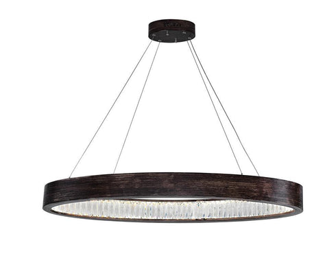 CWI Lighting Rosalina LED Chandelier With Wood Grain Brown Finish Model: 1040P42-251-O