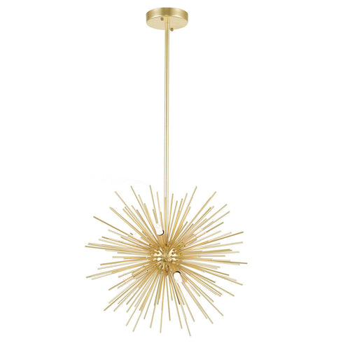 CWI Lighting Savannah 6 Light Chandelier With Gold Leaf Finish Model: 1034P16-6-620