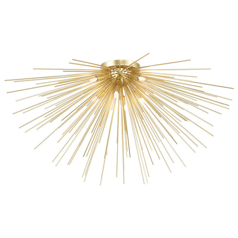 CWI Lighting Savannah 8 Light Flush Mount With Gold Leaf Finish Model: 1034C40-8-620