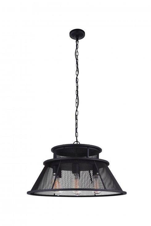 CWI Lighting Savill 7 Light Down Chandelier With Reddish Black Model: 9745P26-7-219