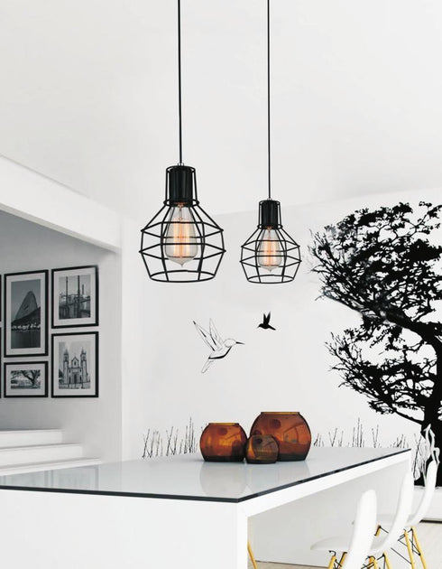 CWI Lighting Secure 1 Light Down Mini Pendant With Black Model: 9608P6-1-101