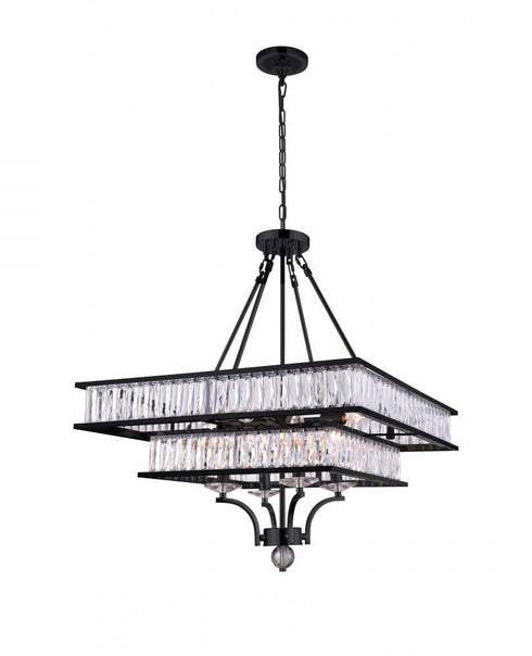 CWI Lighting Shalia 8 Light Chandelier With Black Finish Model: 9972P23-8-101