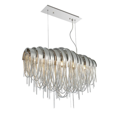 CWI Lighting Shirley 6 Light Down Chandelier With Chrome Finish Model: 5637P28C